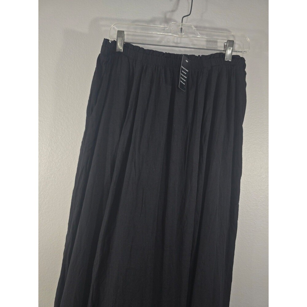 Torrid Womens Black Gauze Maxi Skirt Long Size 1 1x NWT Whimsygoth grunge NWT AI - Picture 2 of 6